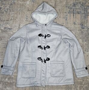 WomensGray‎ Toggle Coat with Hood XL
